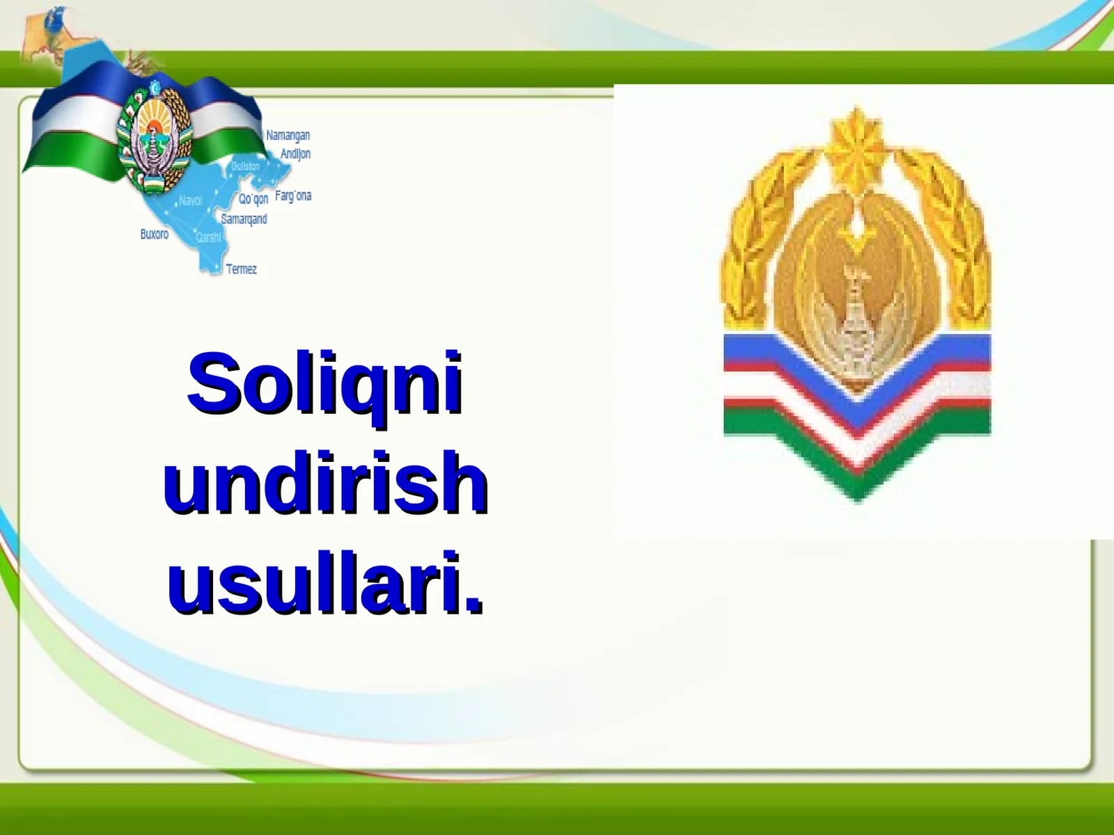 Soliqni undirish usullari