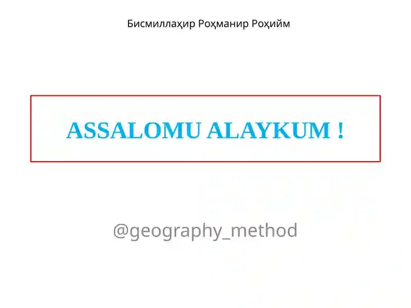 O‘tilgan mavzuni takrorlash