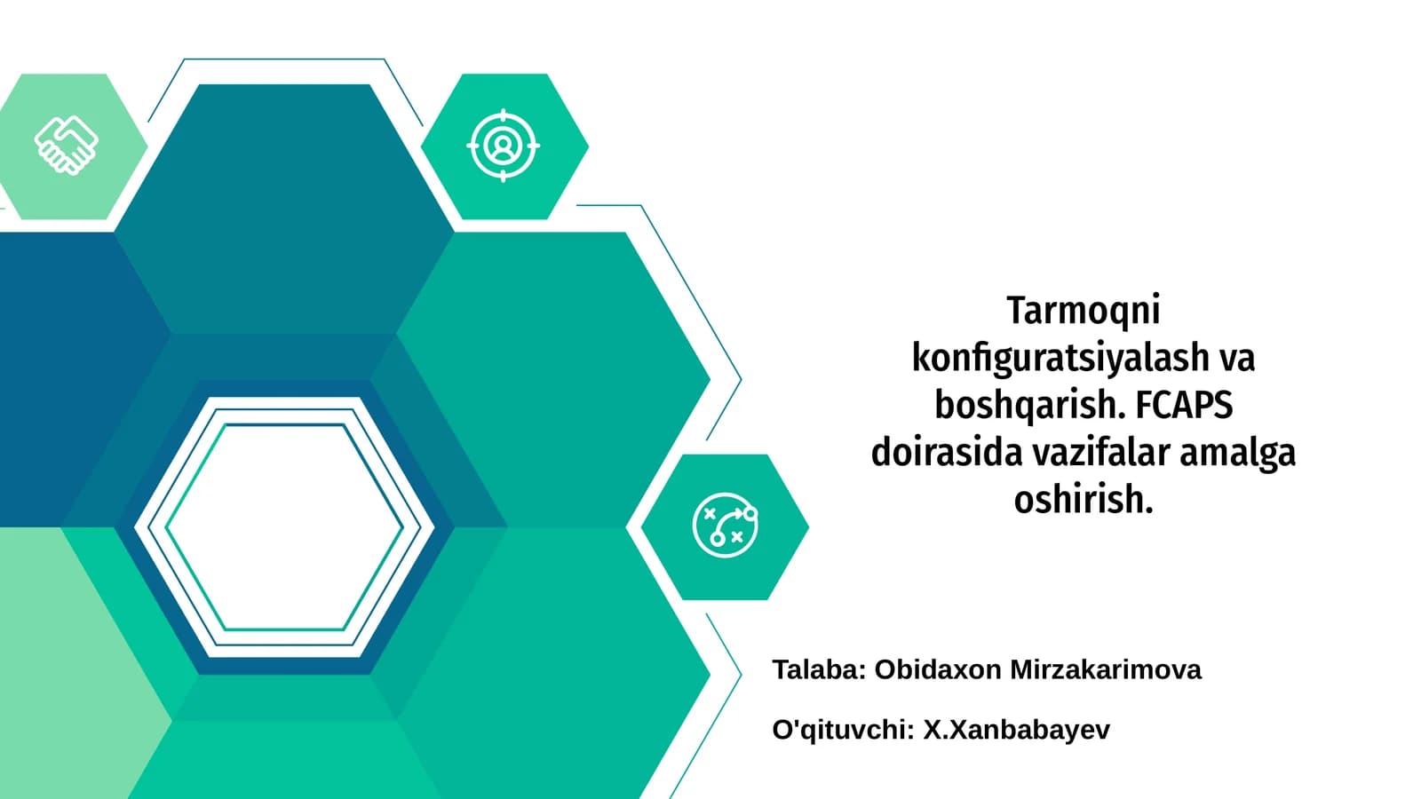 Tarmoqni konfiguratsiyalash va boshqarish