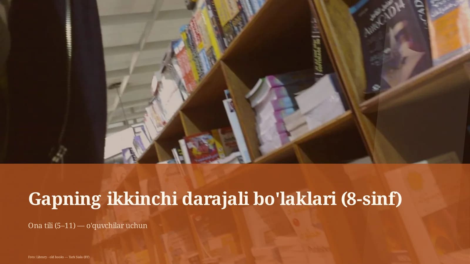 Gapning ikkinchi darajali bo'laklari (8-sinf)