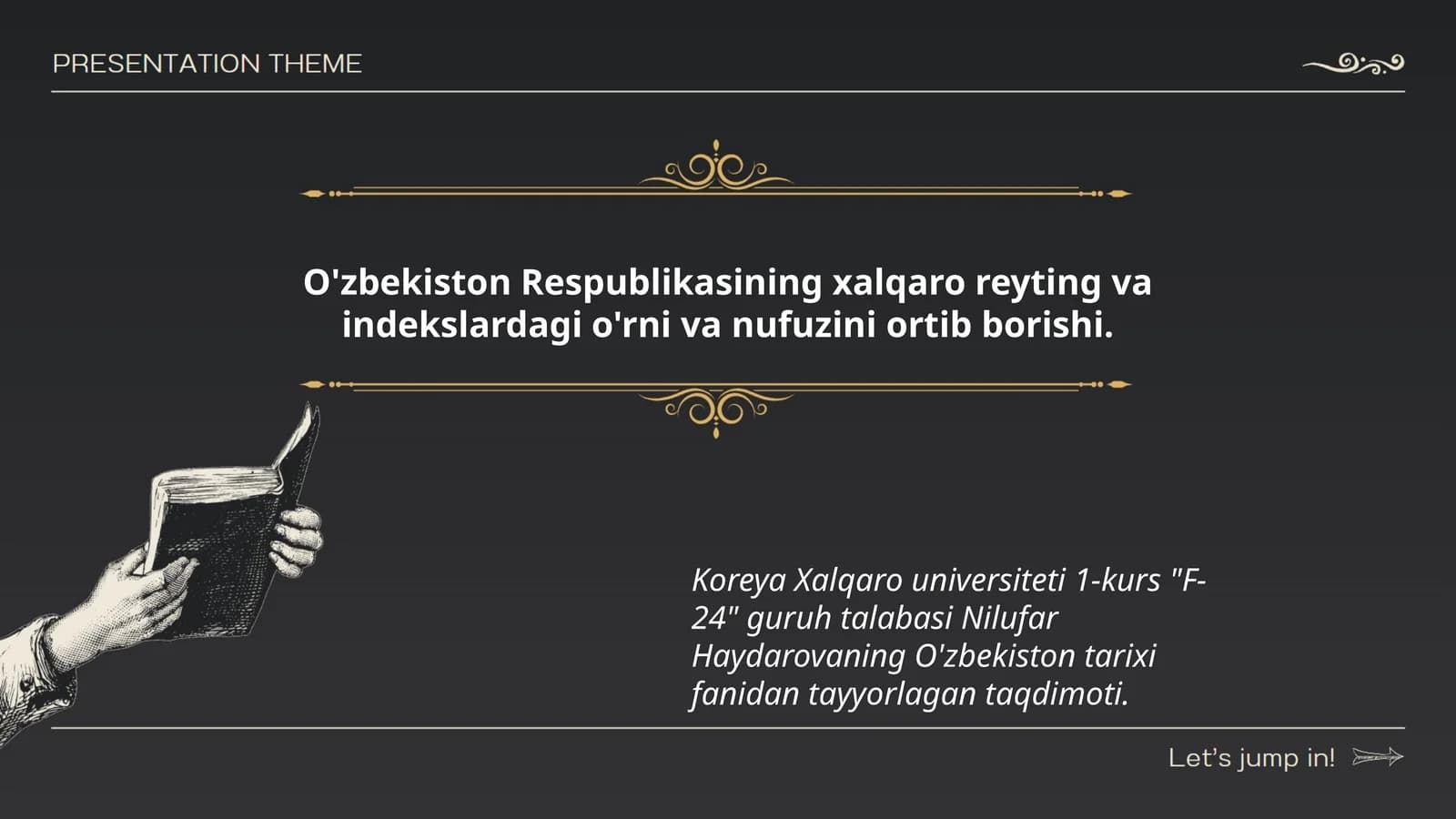 O'zbekiston Respublikasining xalqaro reyting va indekslardagi o'rni va nufuzini ortib borishi