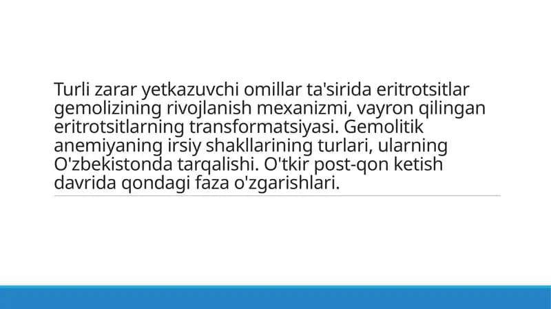 Gemolitik anemiya