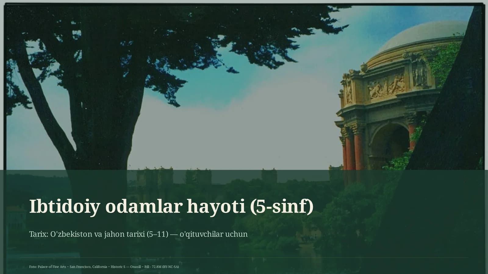 Ibtidoiy odamlar hayoti (5-sinf)