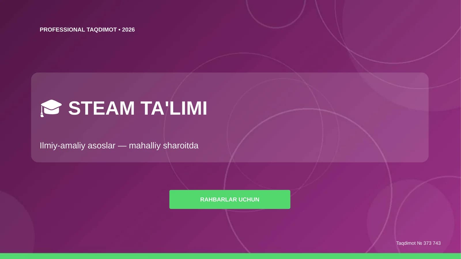 PROFESSIONAL TAQDIMOT • 2026