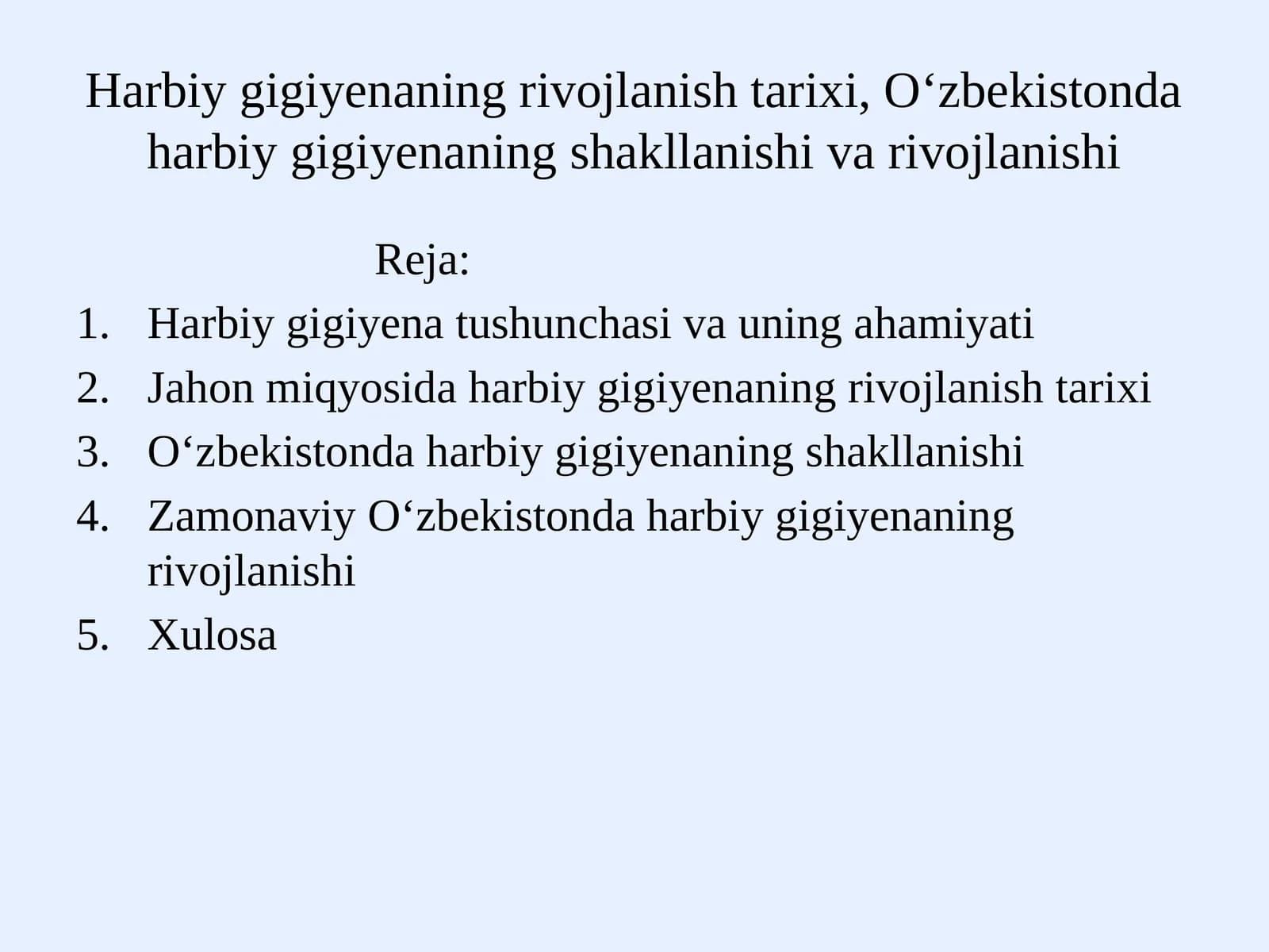 Harbiy gigiyenaning rivojlanish tarixi,Oʻzbekistondaharbiy gigiyenaning shakllanishi va rivojlanishi