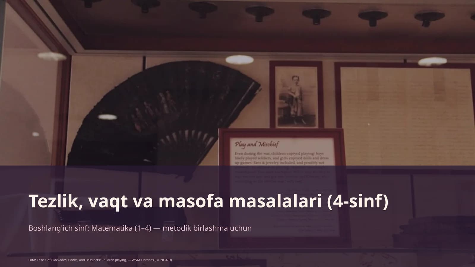 Tezlik, vaqt va masofa masalalari (4-sinf)