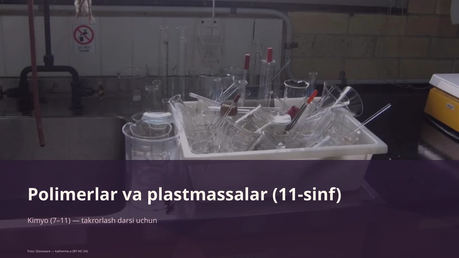 Polimerlar va plastmassalar (11-sinf)