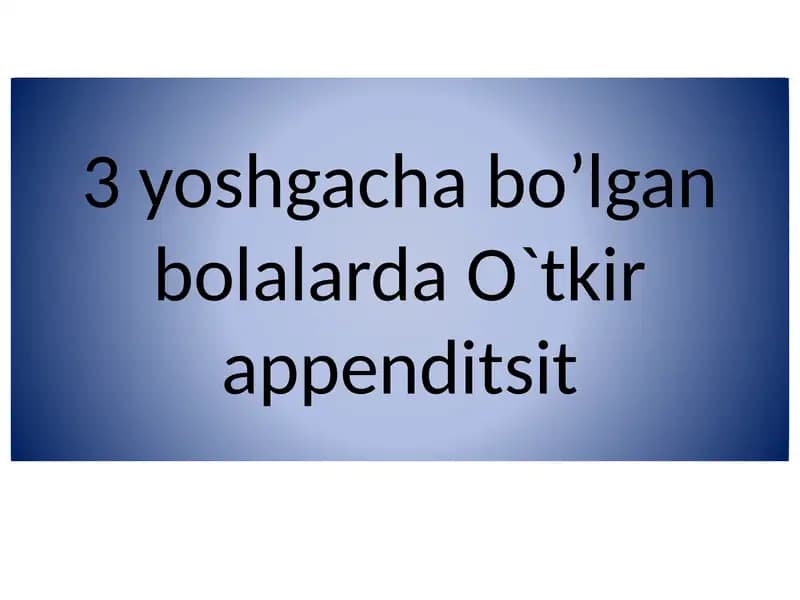 O`tkir appenditsit