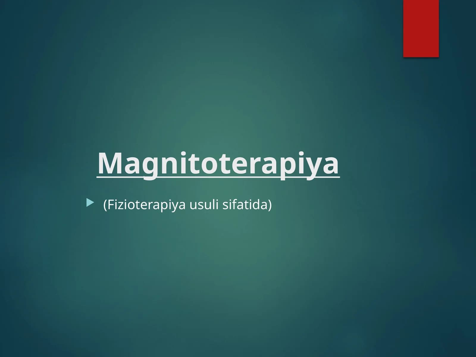 Magnitoterapiya