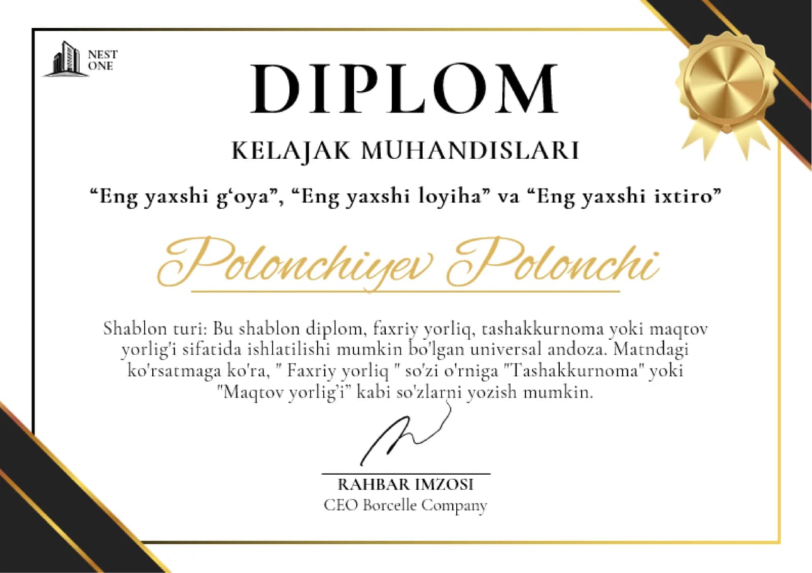 Diplom namuna