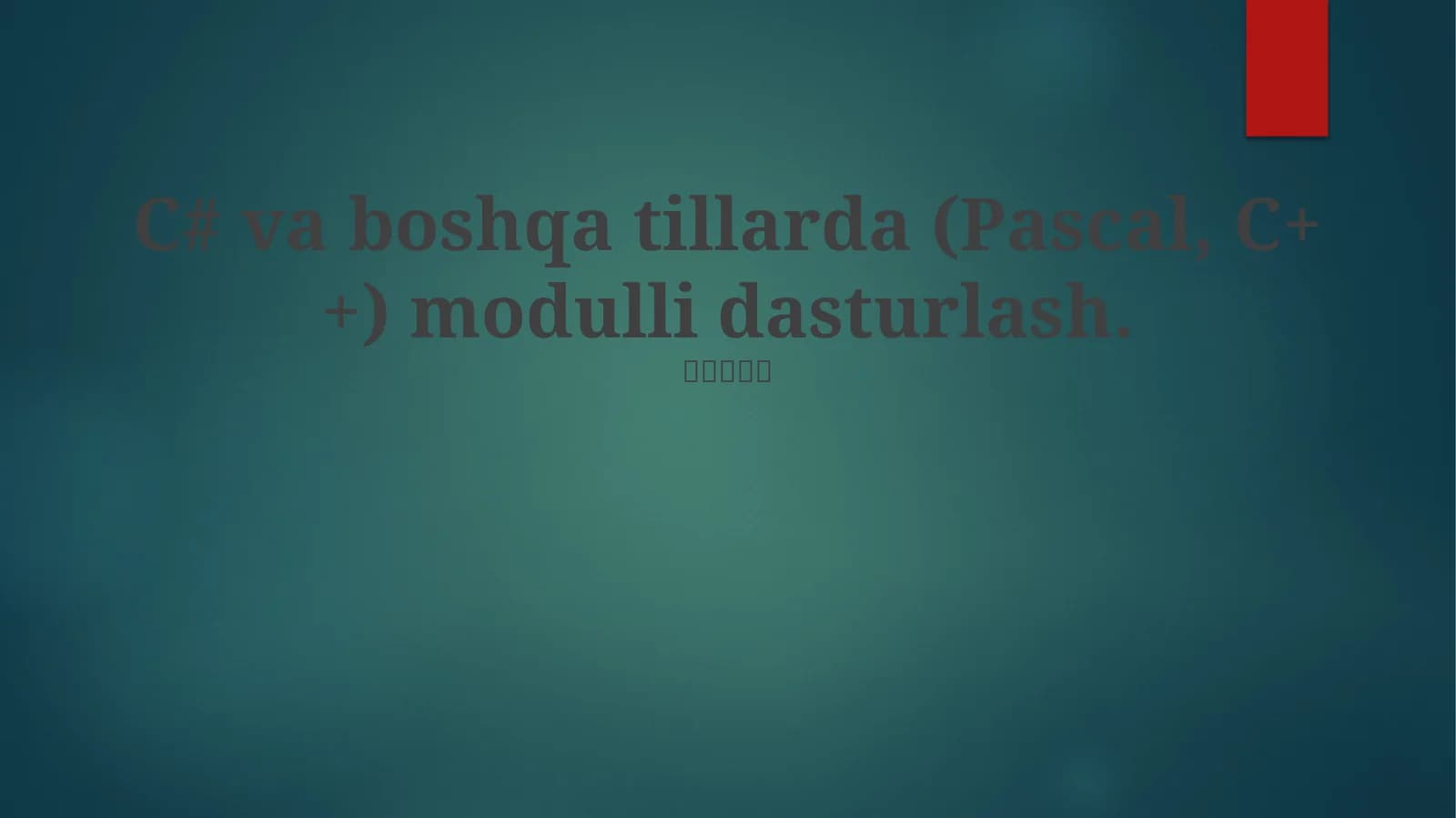 Modul Dasturlash