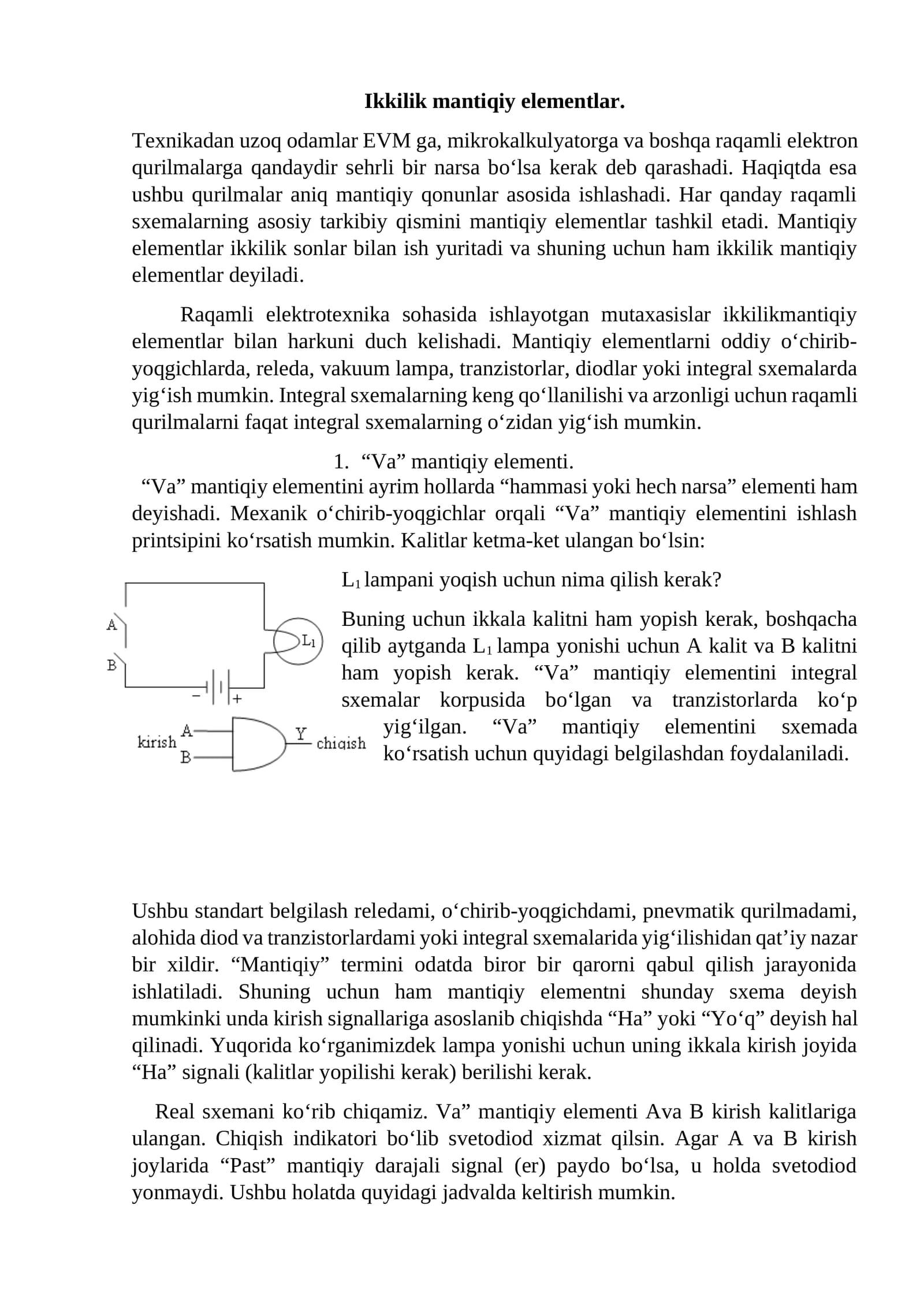 Ikkilik mantiqiy elementlar