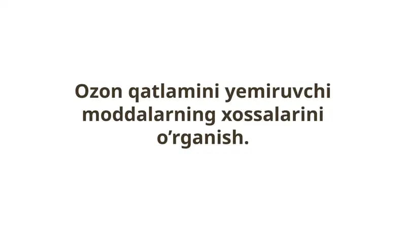 Ozon qatlamini yemiruvchi moddalar