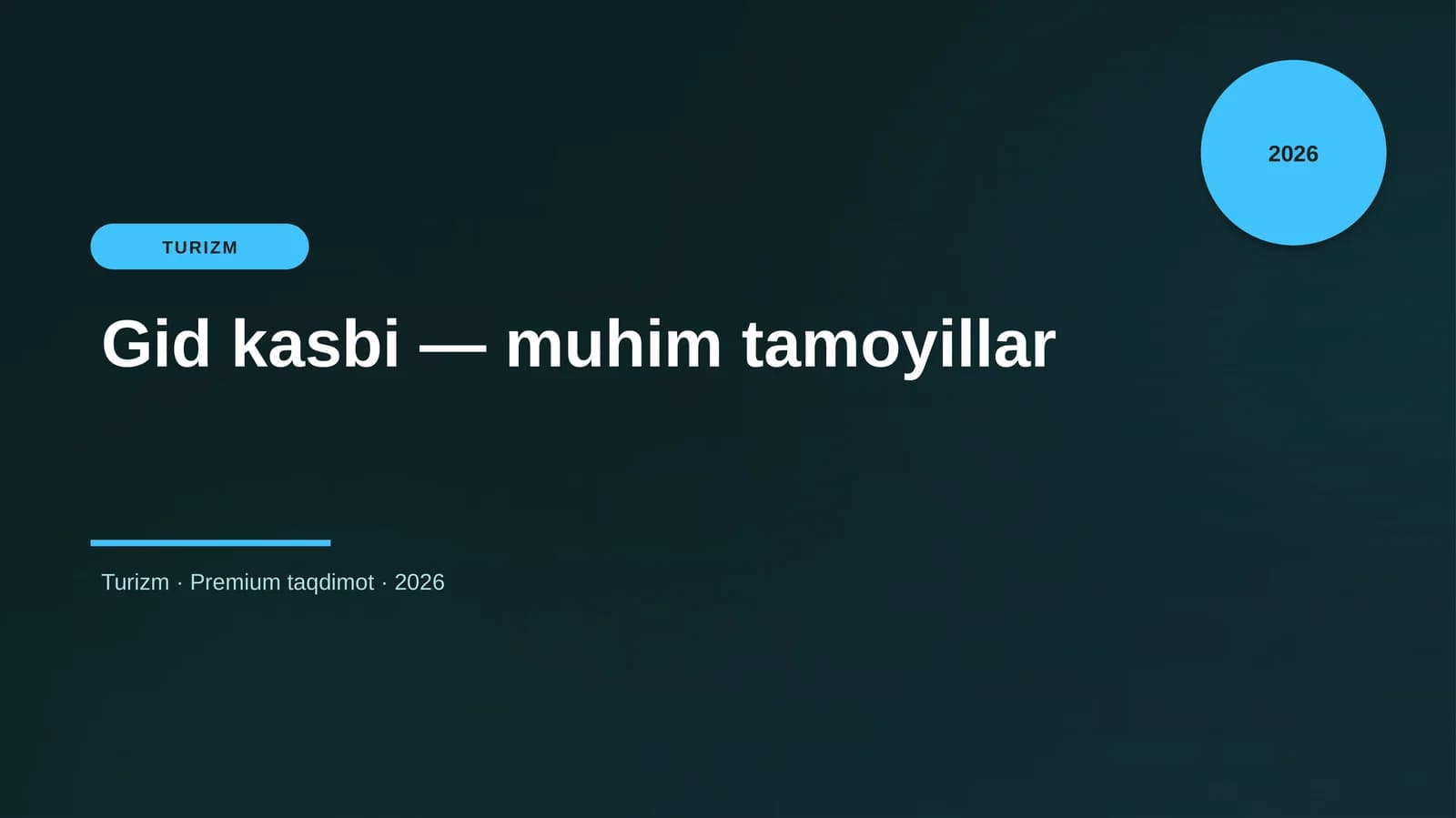 Gid kasbi — muhim tamoyillar