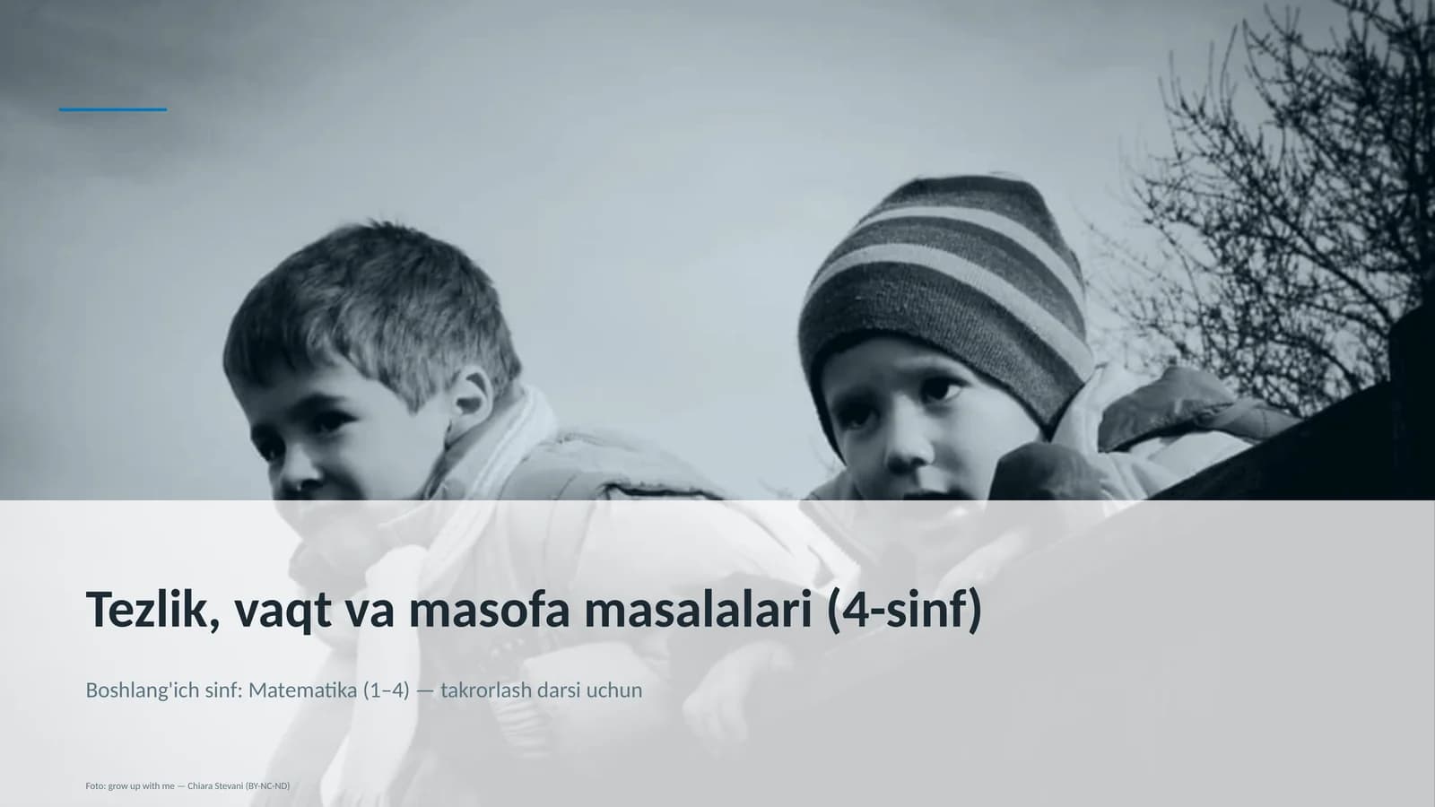 Tezlik, vaqt va masofa masalalari (4-sinf)