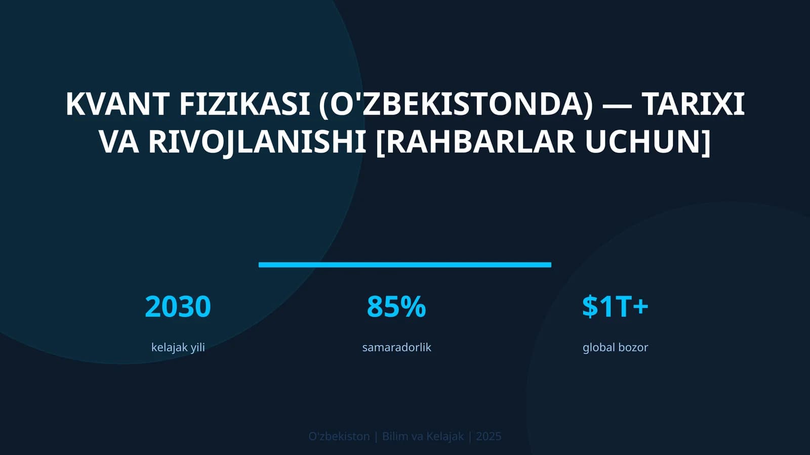 Kvant fizikasi (O'zbekistonda) — tarixi va rivojlanishi [rahbarlar uchun]