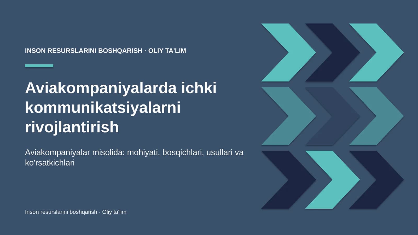 Aviakompaniyalarda ichki kommunikatsiyalarni rivojlantirish