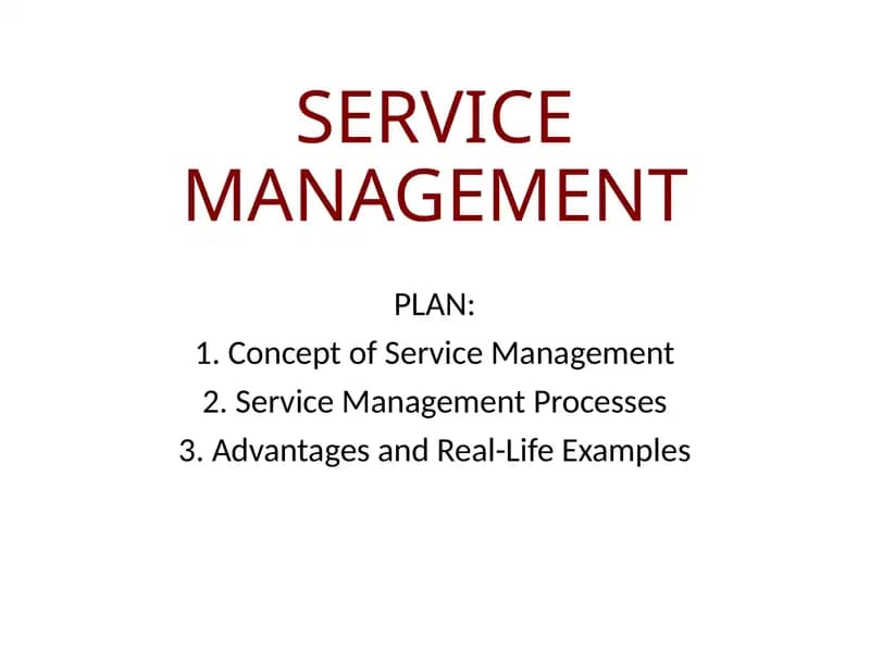 Service Management