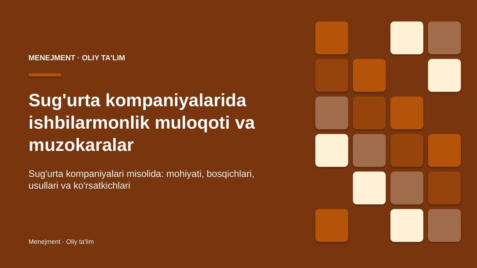 sug'urta kompaniyalarida ishbilarmonlik muloqoti va muzokaralar 1297