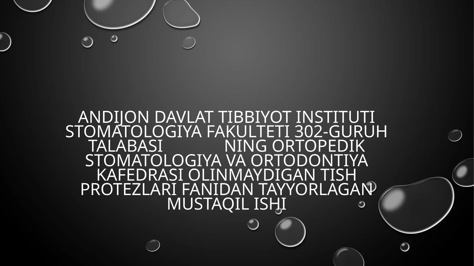 markaziy okklyuziyani aniqlash usullari