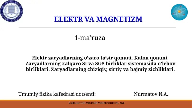 Elektr va magnetizm