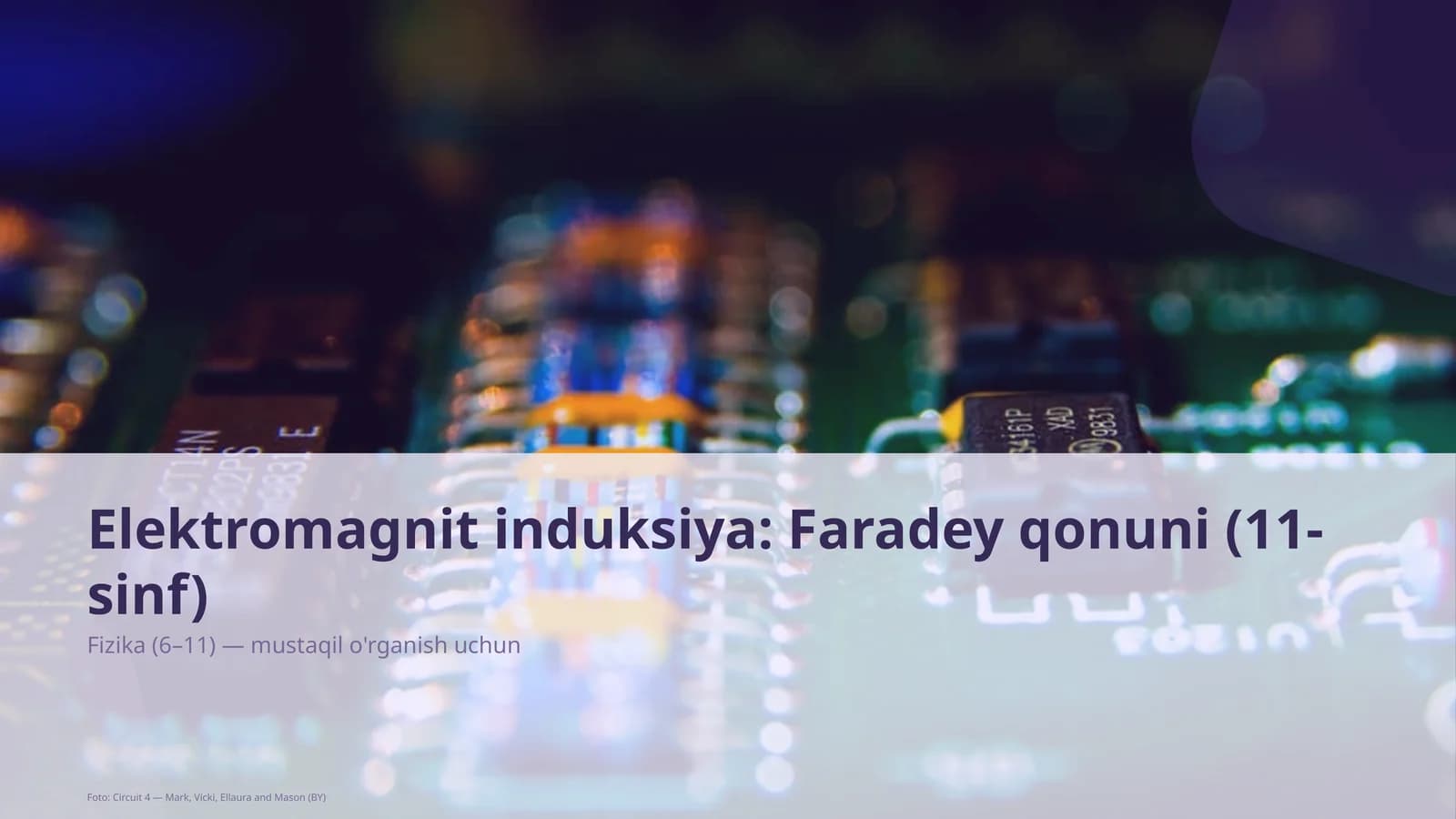 Elektromagnit induksiya: Faradey qonuni (11-sinf)