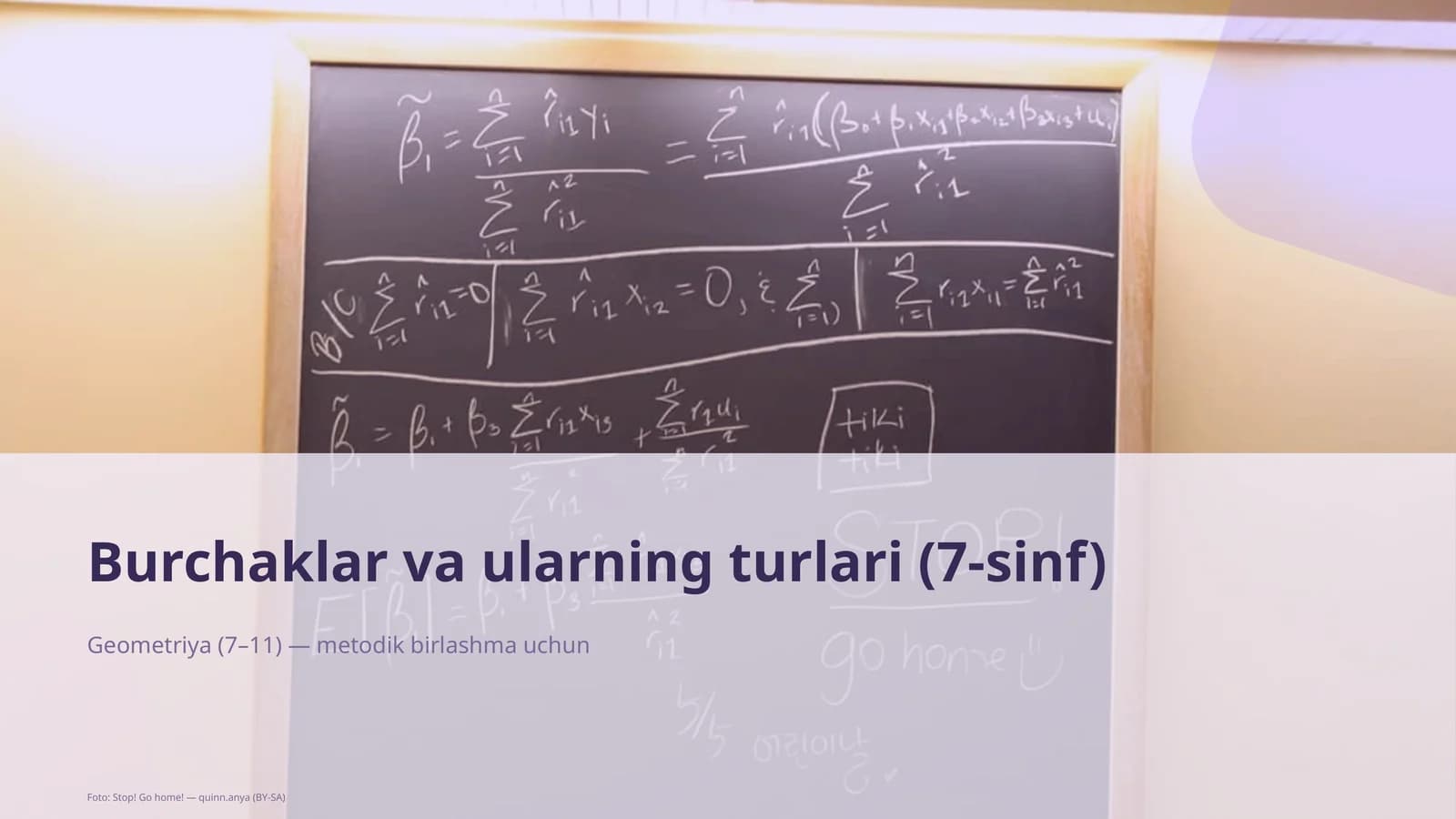 Burchaklar va ularning turlari (7-sinf)