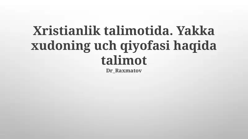 Xristianlik talimotida