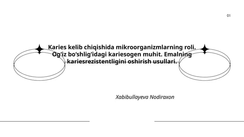 Mikroorganizmlarning Kariesdagi Roli