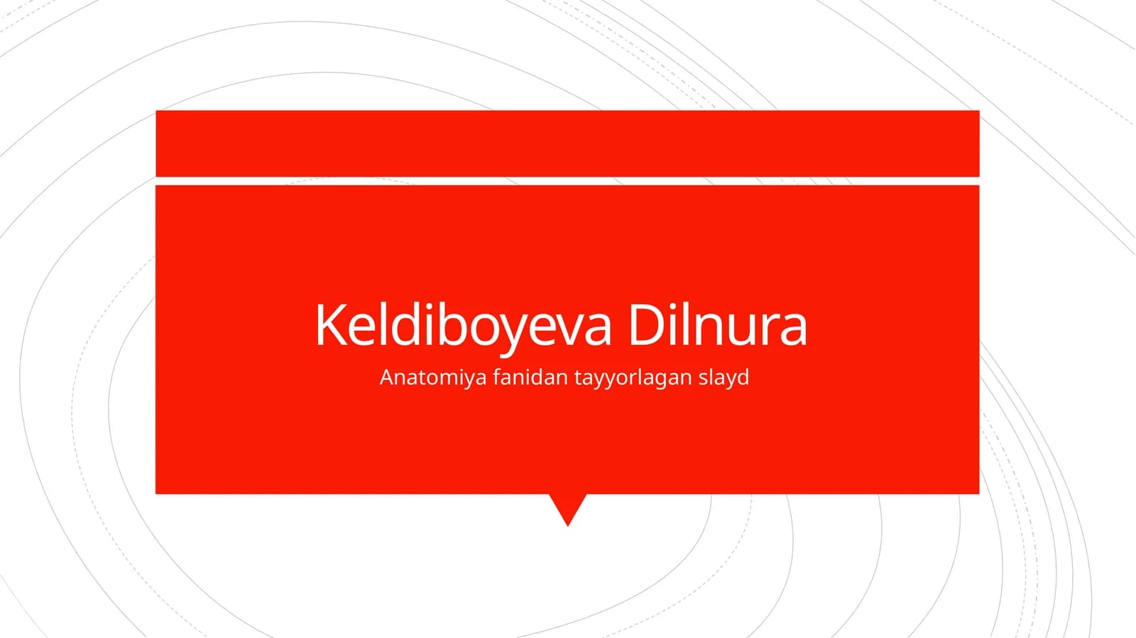 Anatomiya fanidan tayyorlagan slayd