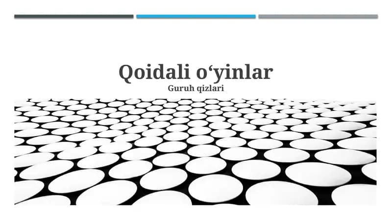 Qoidaga asoslangan o'yinlar