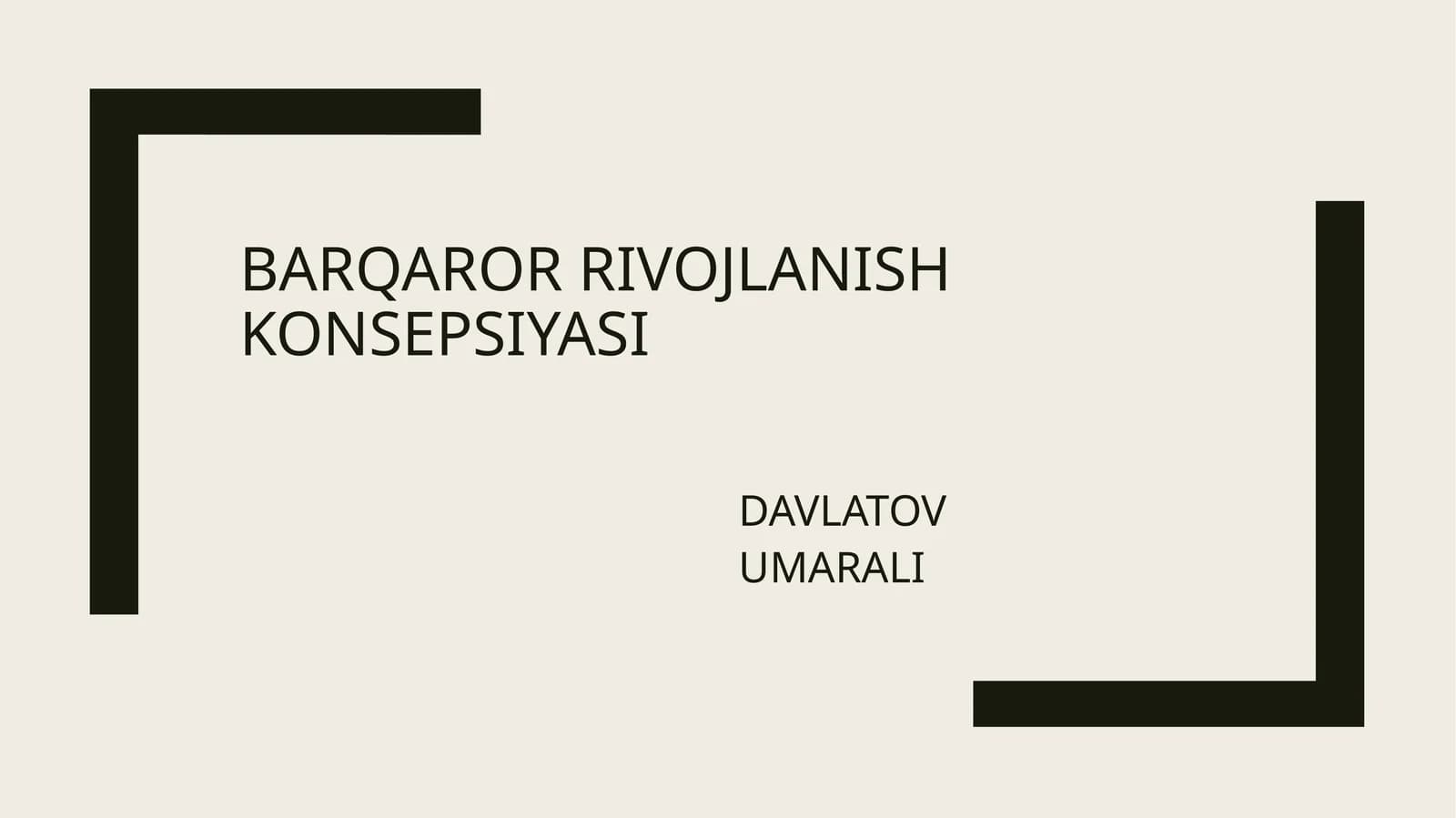 BARQAROR RIVOJLANISH KONSEPSIYASI