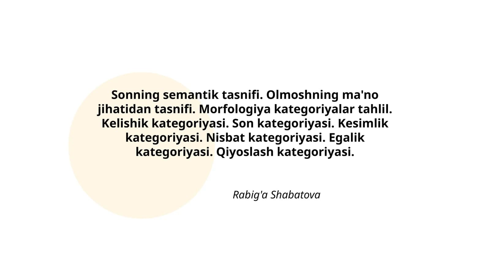 Sonning semantik tasnifi