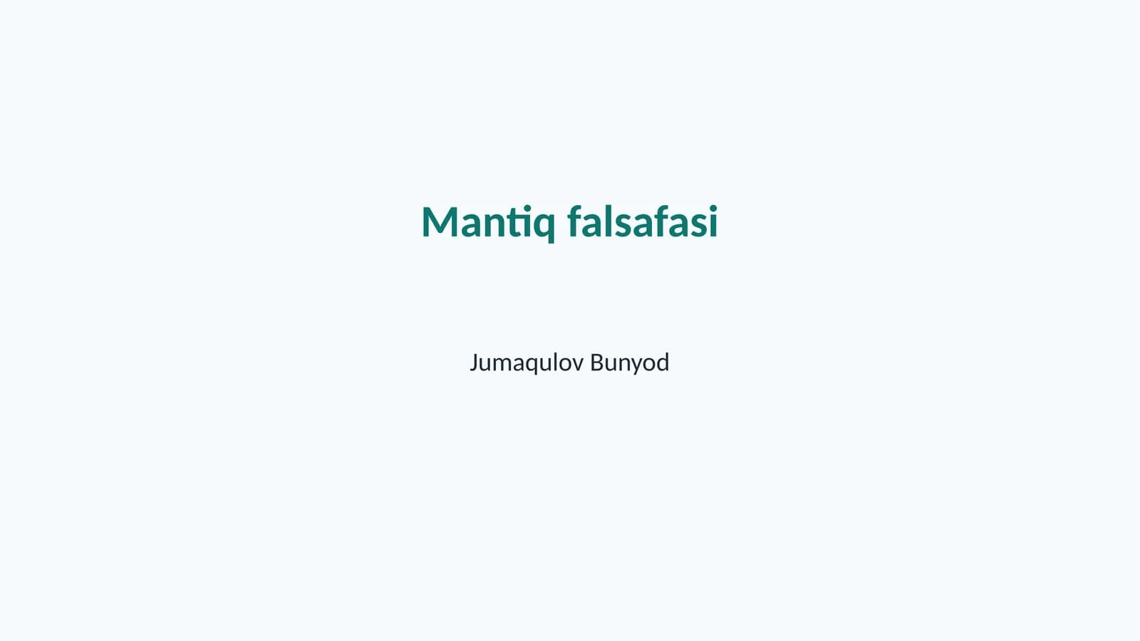 Mantiq falsafasi