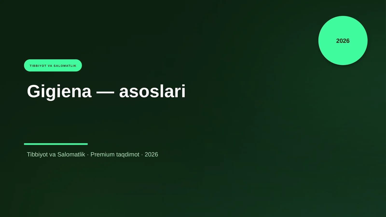 Gigiena — asoslari