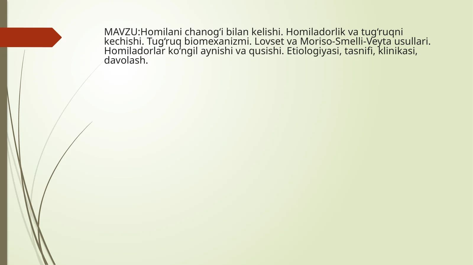 Homilanichanog‘ibilankelishi