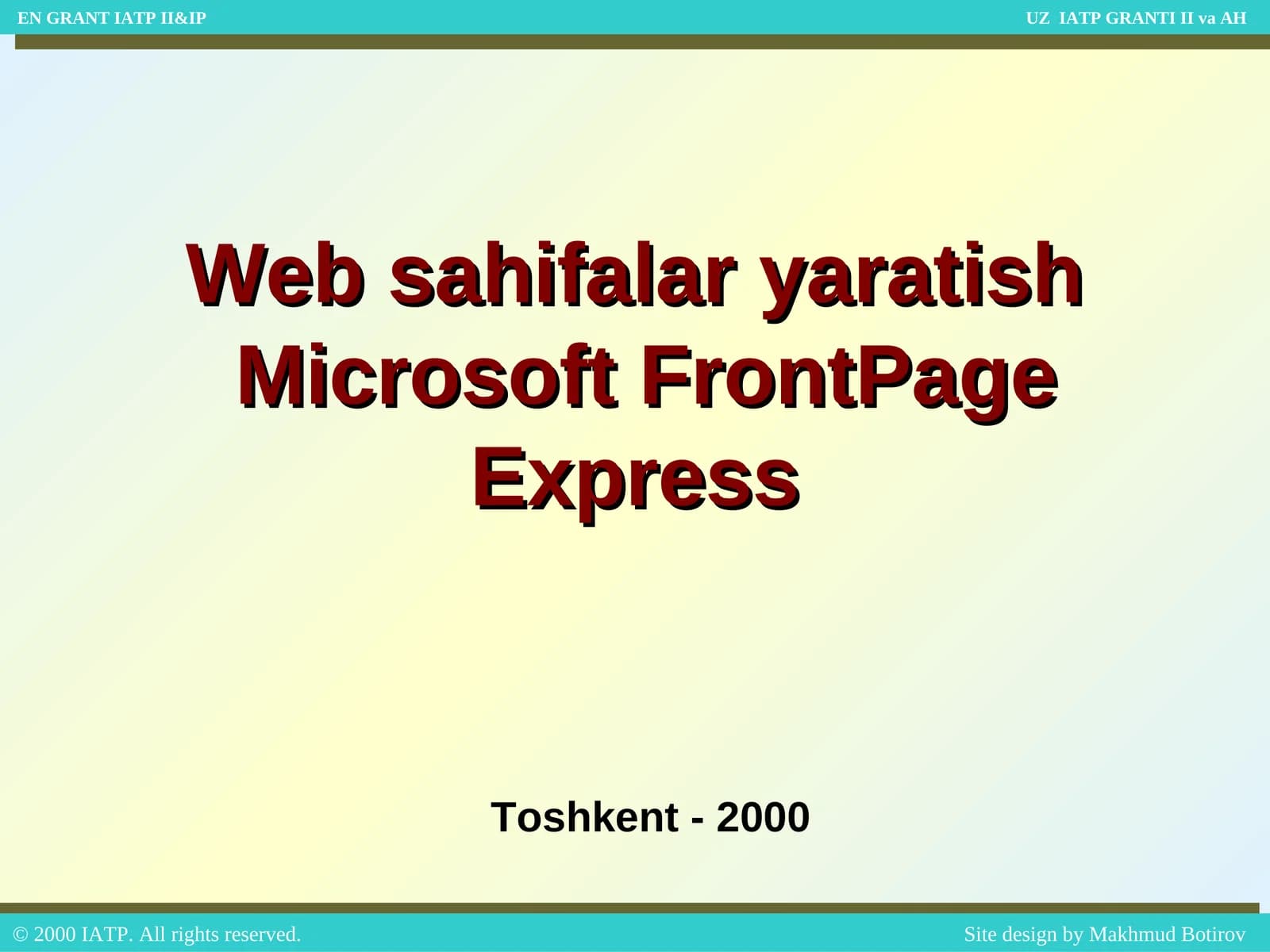 Microsoft FrontPage Express