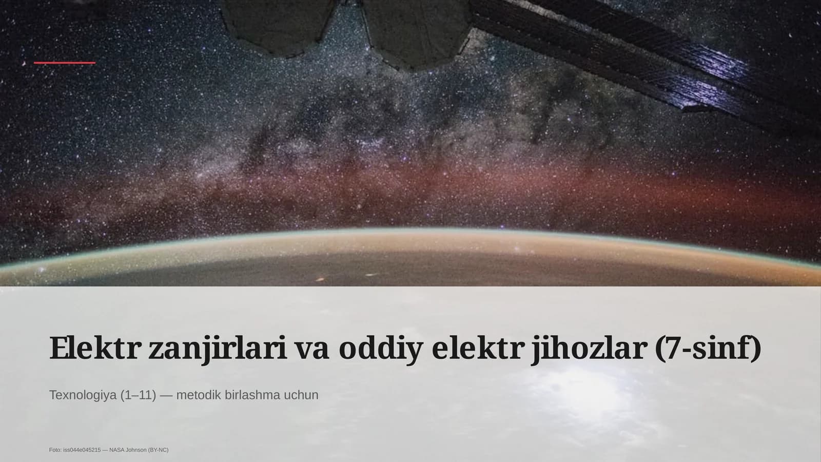 Elektr zanjirlari va oddiy elektr jihozlar (7-sinf)