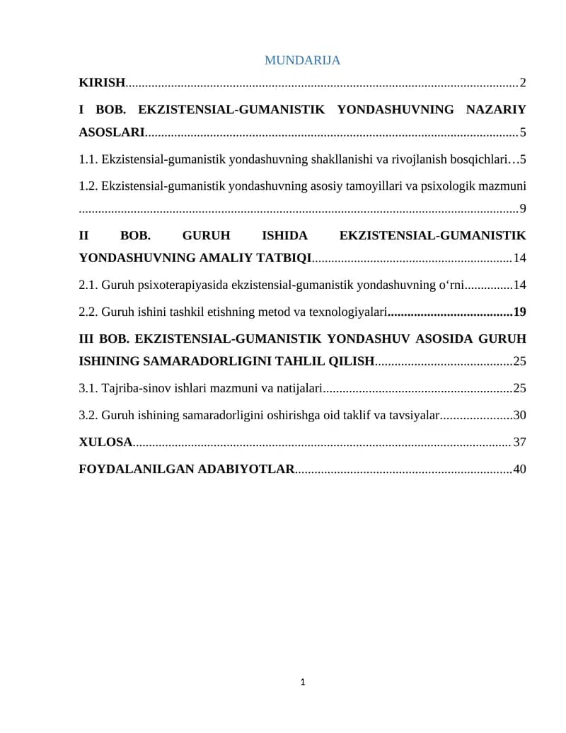 Guruh ishida ekzistensial-gumanistik yondashuv