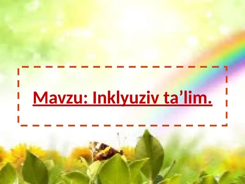 Inklyuziv ta’lim