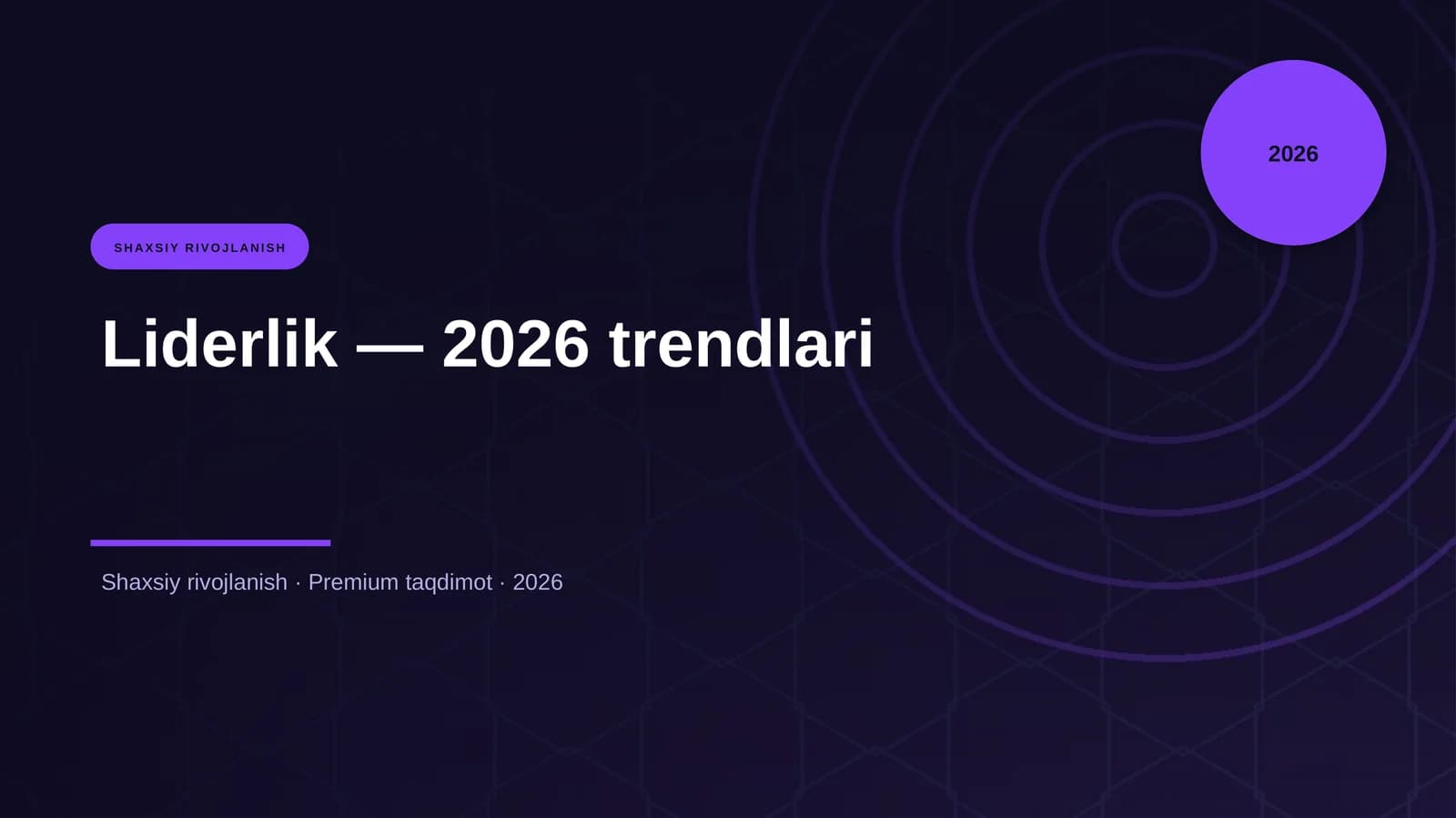 Liderlik — 2026 trendlari