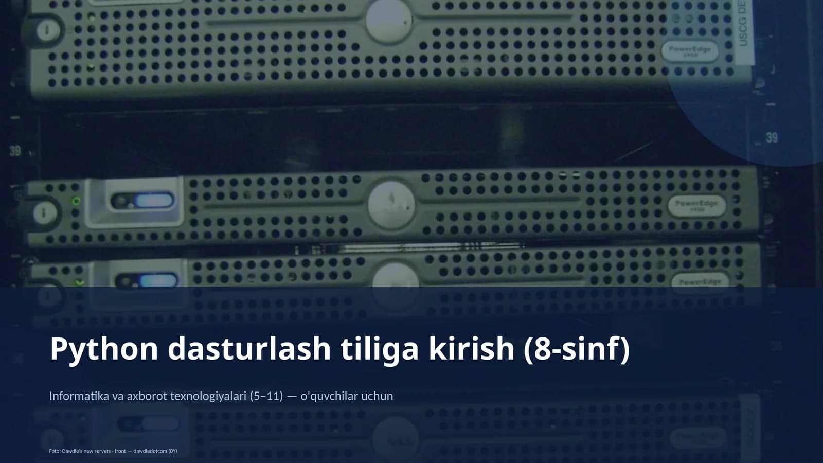 Python dasturlash tiliga kirish (8-sinf)
