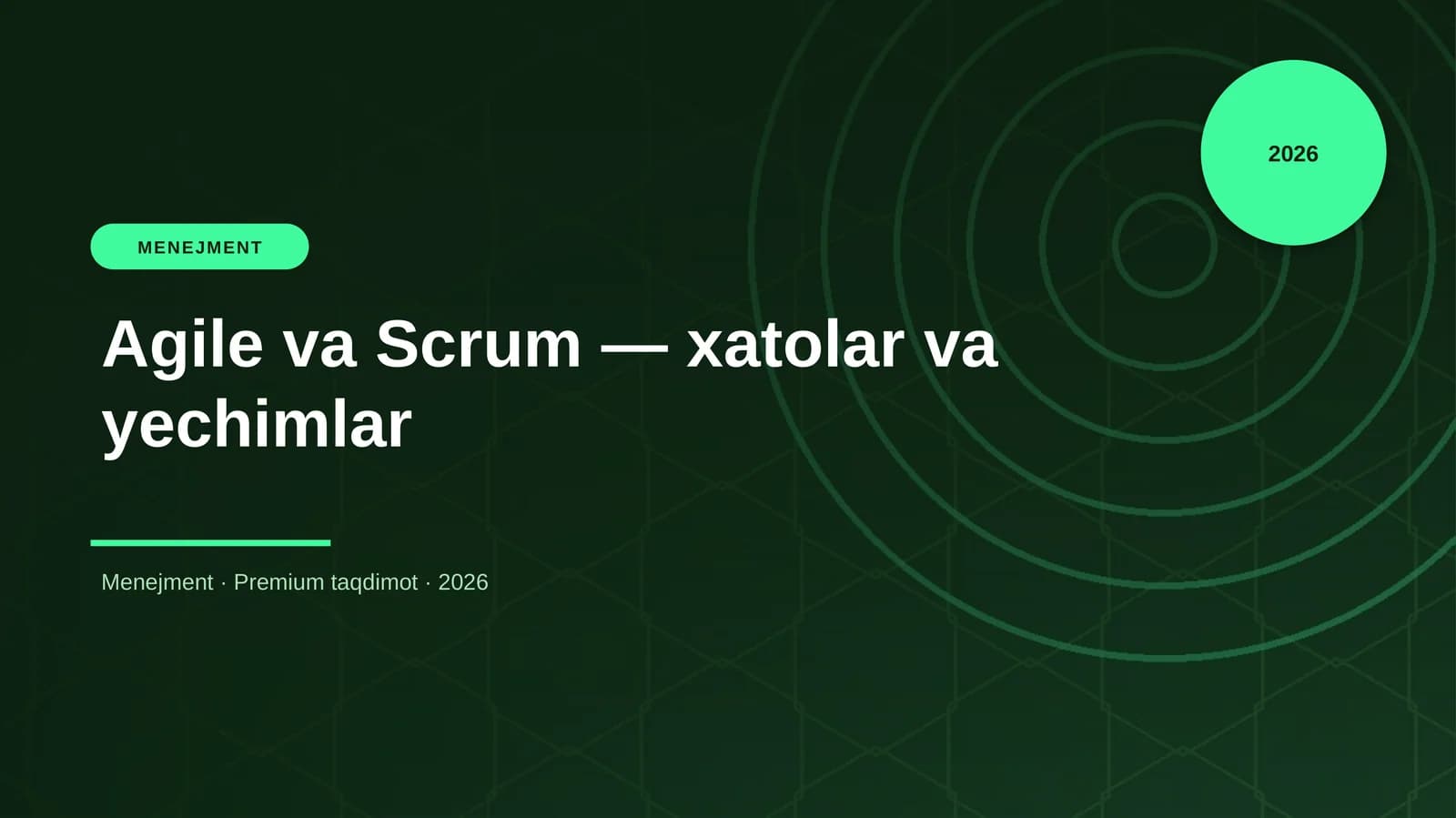 Agile va Scrum — xatolar va yechimlar