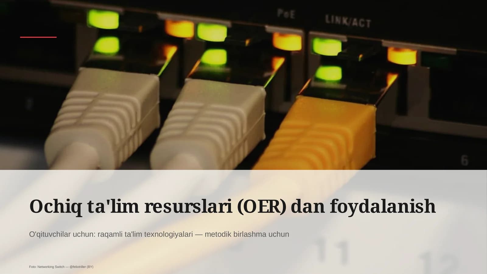 Ochiq ta'lim resurslari (OER) dan foydalanish