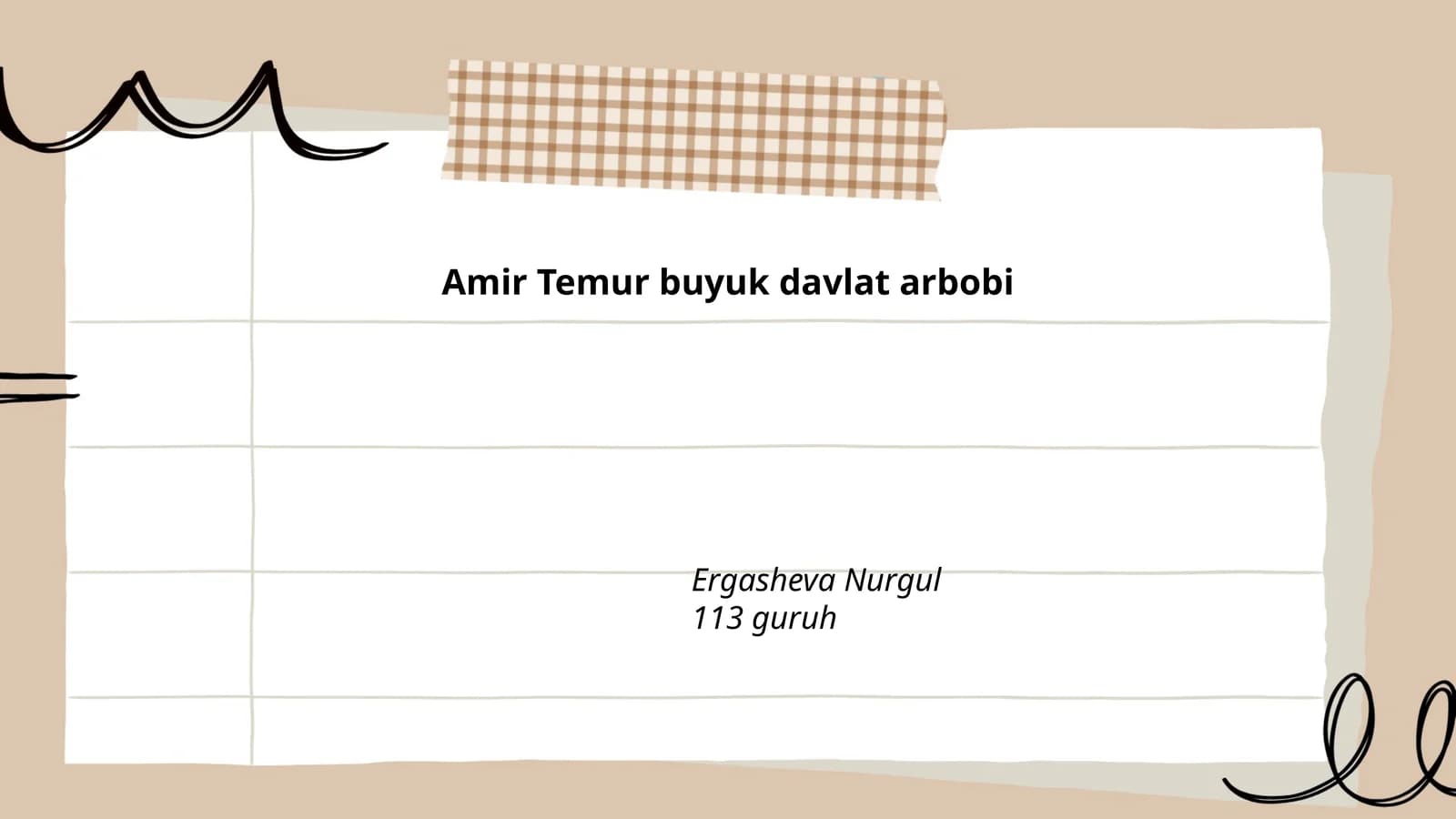 Amir Temur buyuk davlat arbobi Ergasheva Nurgul