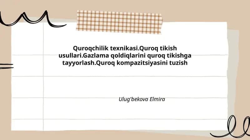 Quroqchilik texnikasi