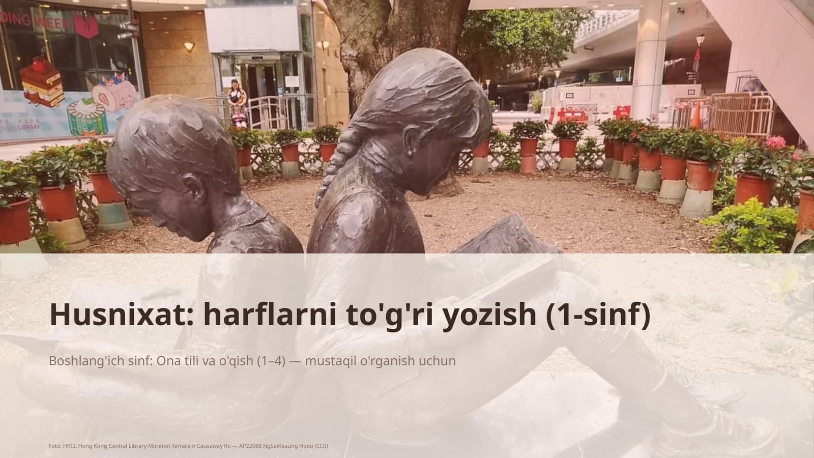 Husnixat: harflarni to'g'ri yozish (1-sinf)