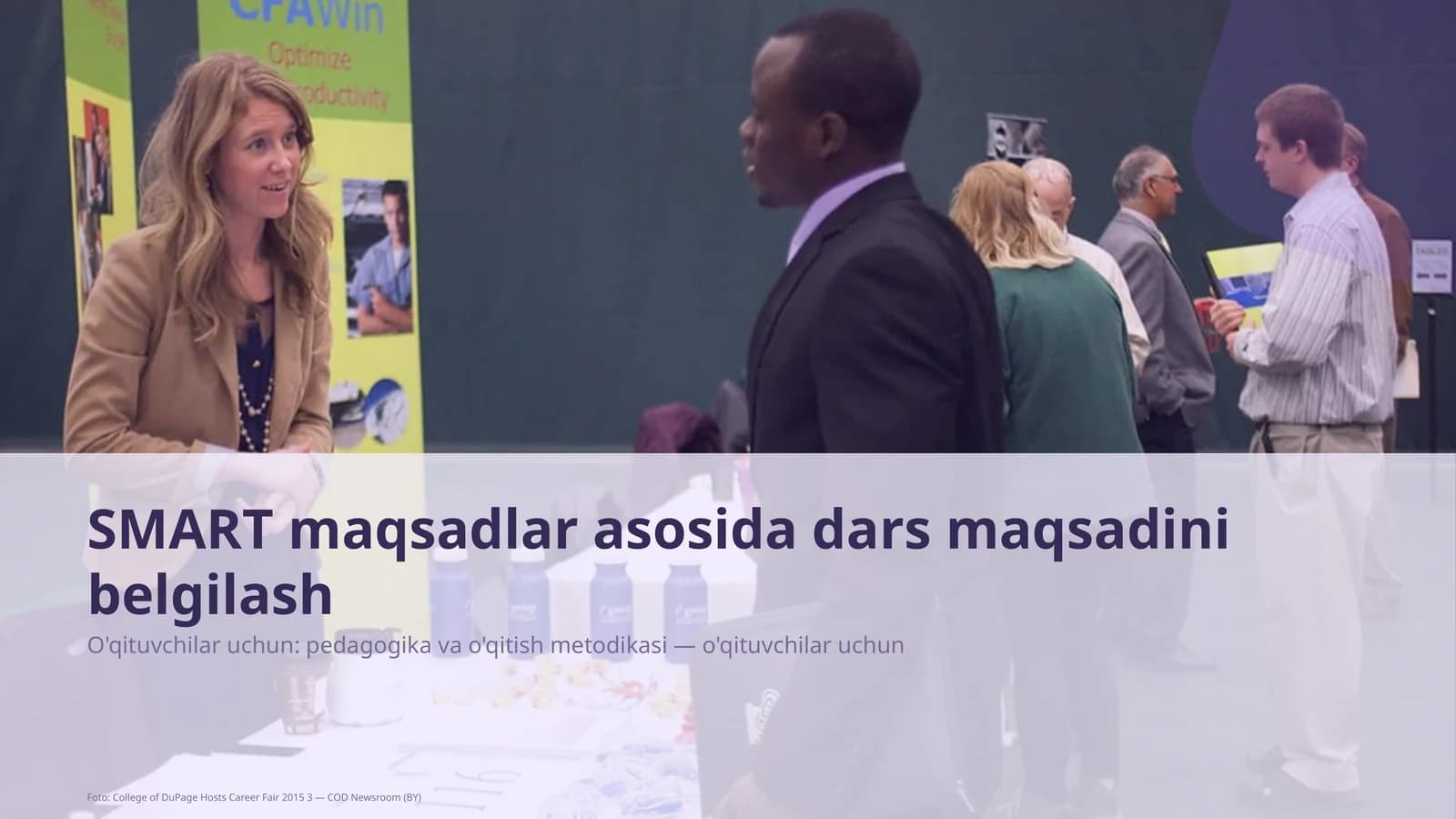 SMART maqsadlar asosida dars maqsadini belgilash