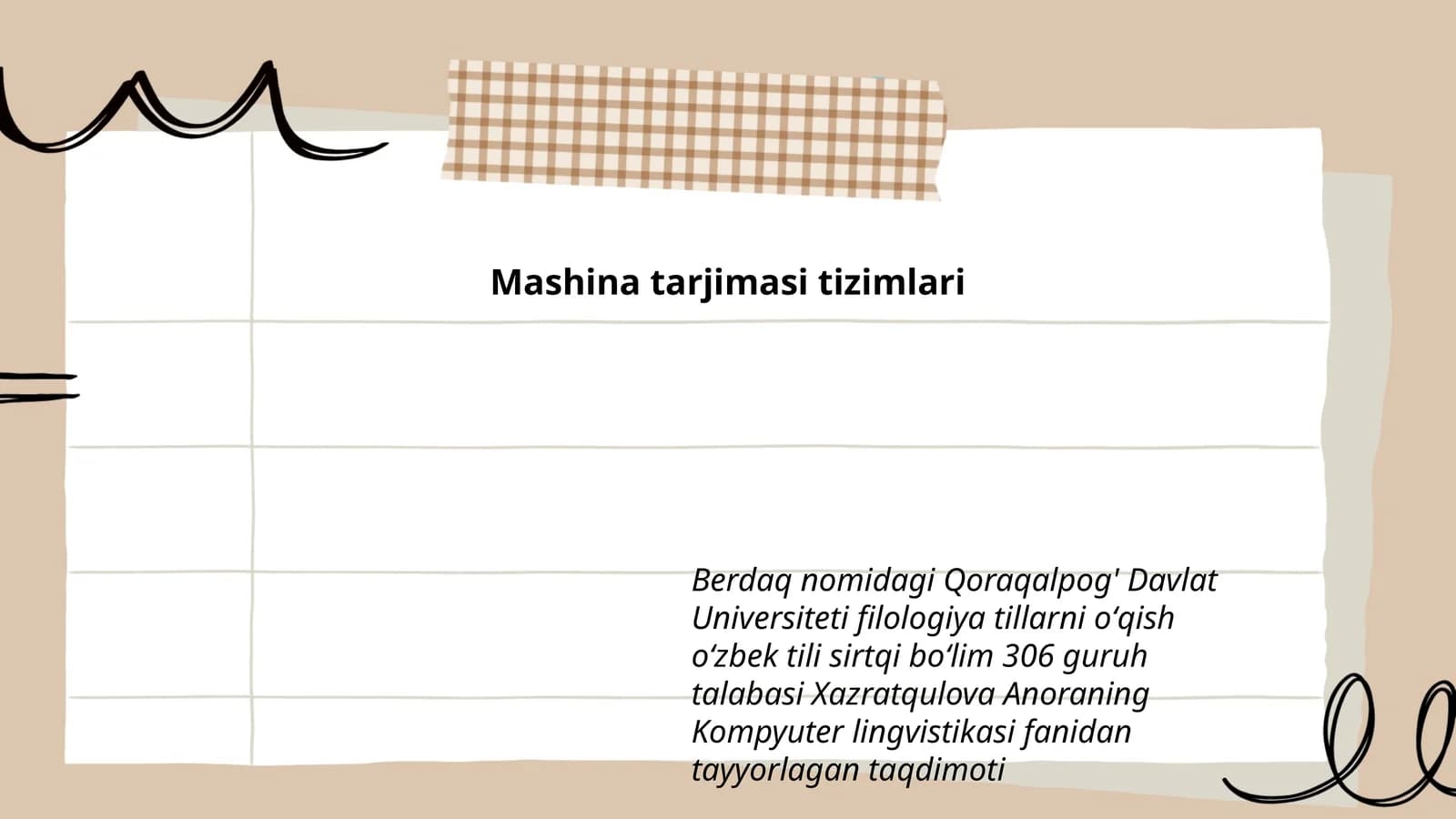 Mashina tarjimasi tizimlari