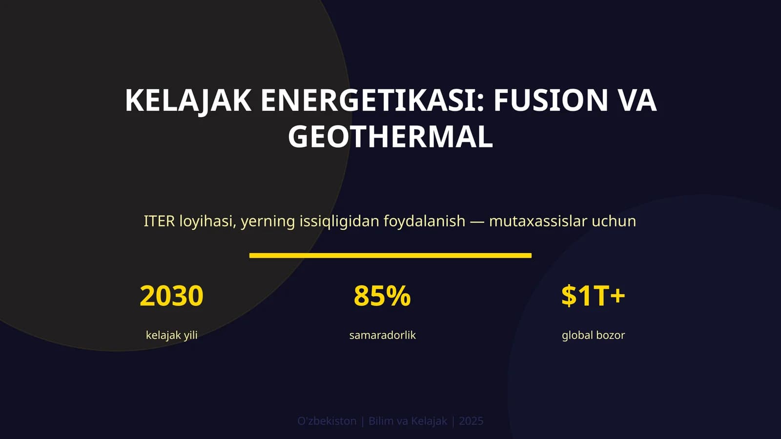 Kelajak energetikasi: fusion va geothermal
